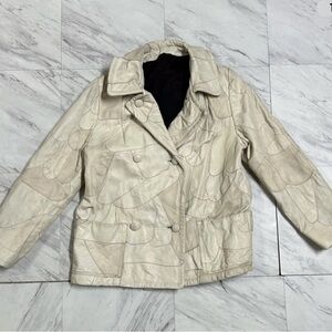 1970s Wilson’s Leather Cream Patchwork jacket